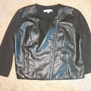 New York & Company Faux Leather Moto Jacket